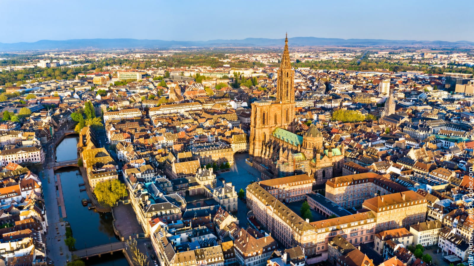Vue aérienne de Strasbourg