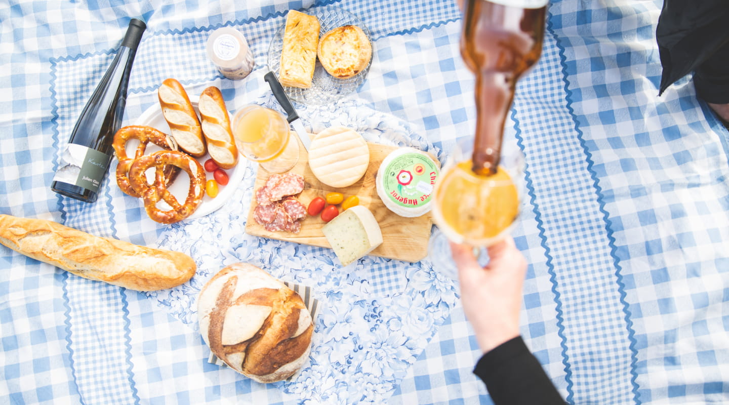 Pic-nic, bière, pain, charcuterie