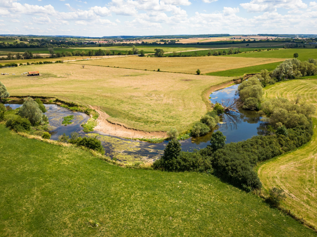 Vue drone - boucles de la Meuse - Domrémy