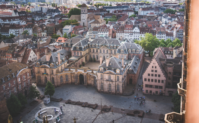 Palais Rohan vu depuis la fèche de la cathédrale de Strasbourg