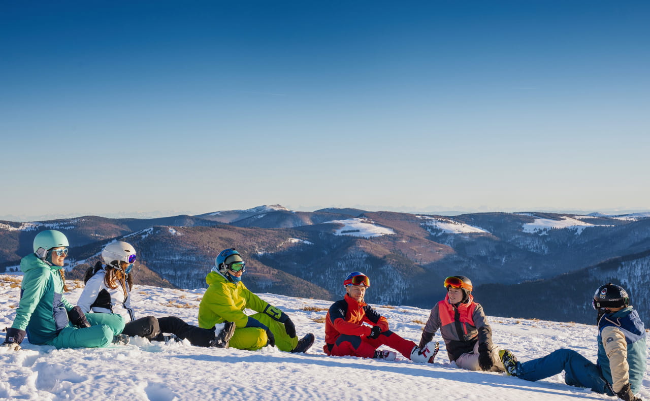 Skier entre amis
